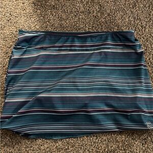 Striped Teal and Blue Skirt